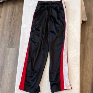 Size Small Black, White, and Red Athletic Sweat Pants